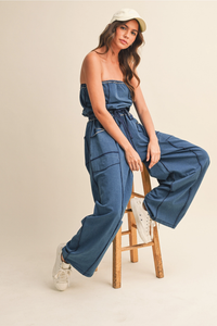 Strapless Barrel Jumpsuit