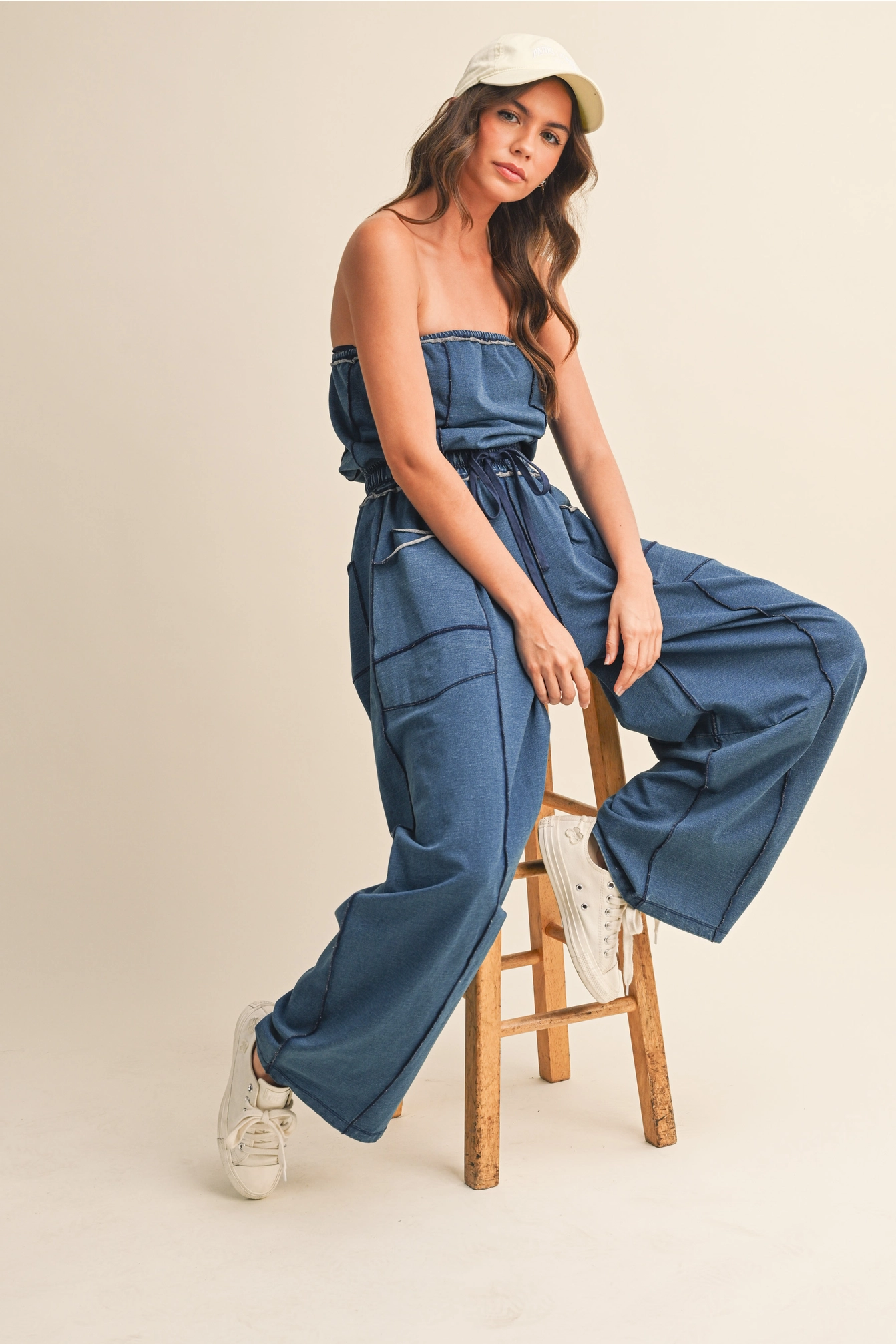 Strapless Barrel Jumpsuit