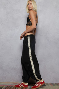 POL Black Studs Jogger Pants