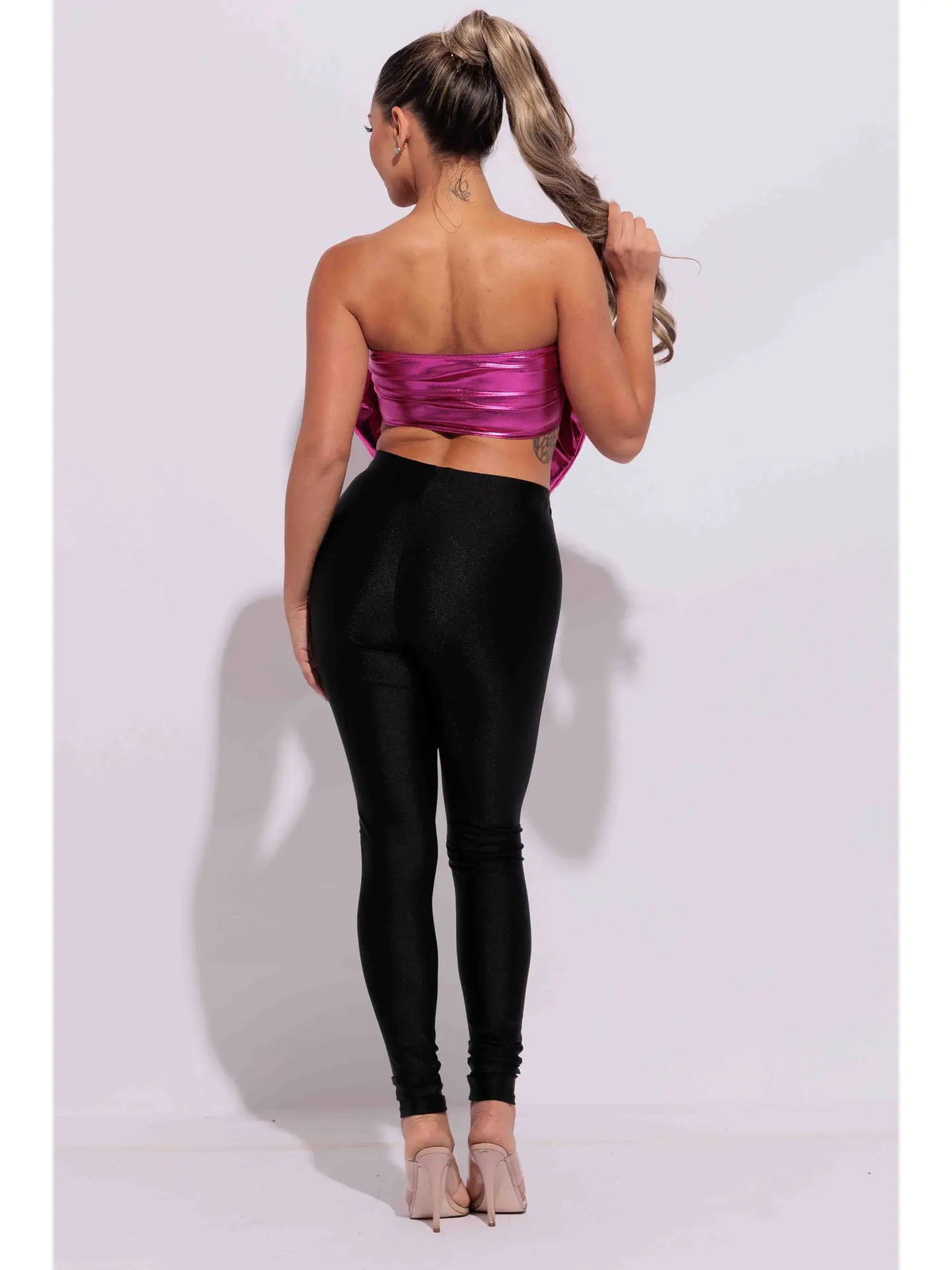 Pink Metallic Bow Top