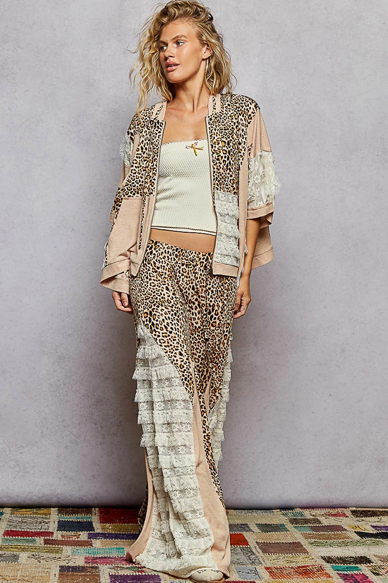 Leopard POL Lace Hoodie