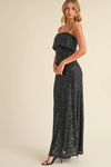 Black Sequin Maxi Dress