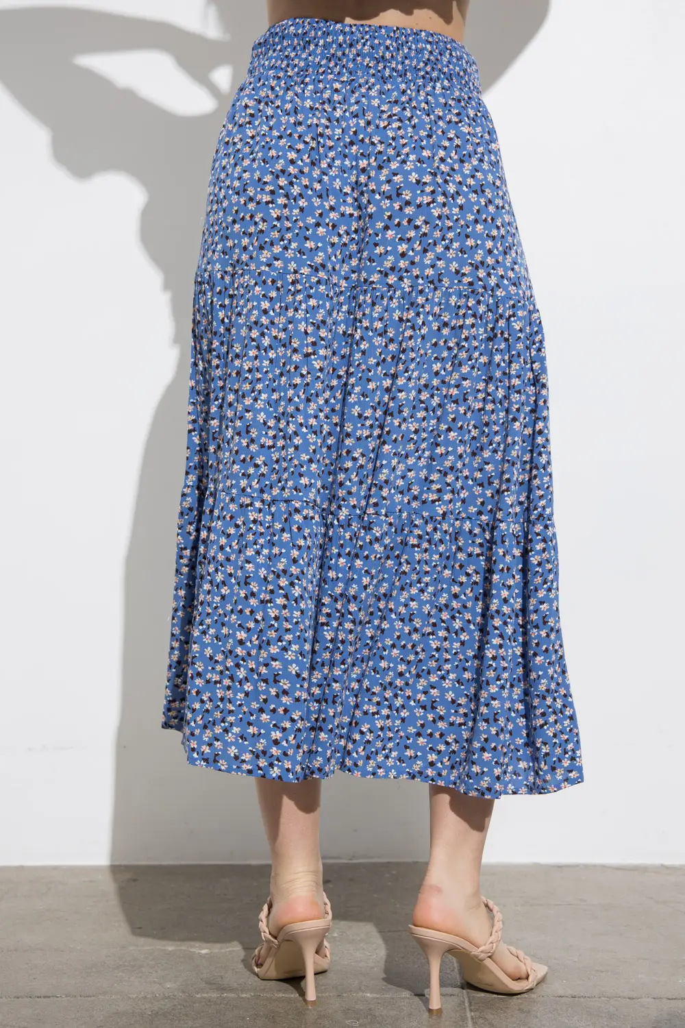 Blue Floral Skirt