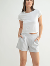 White Crop Crewneck