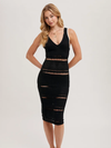 Black Open Knit Dress