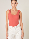Brick Ruffle Strap Tank