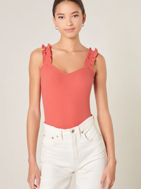 Brick Ruffle Strap Tank