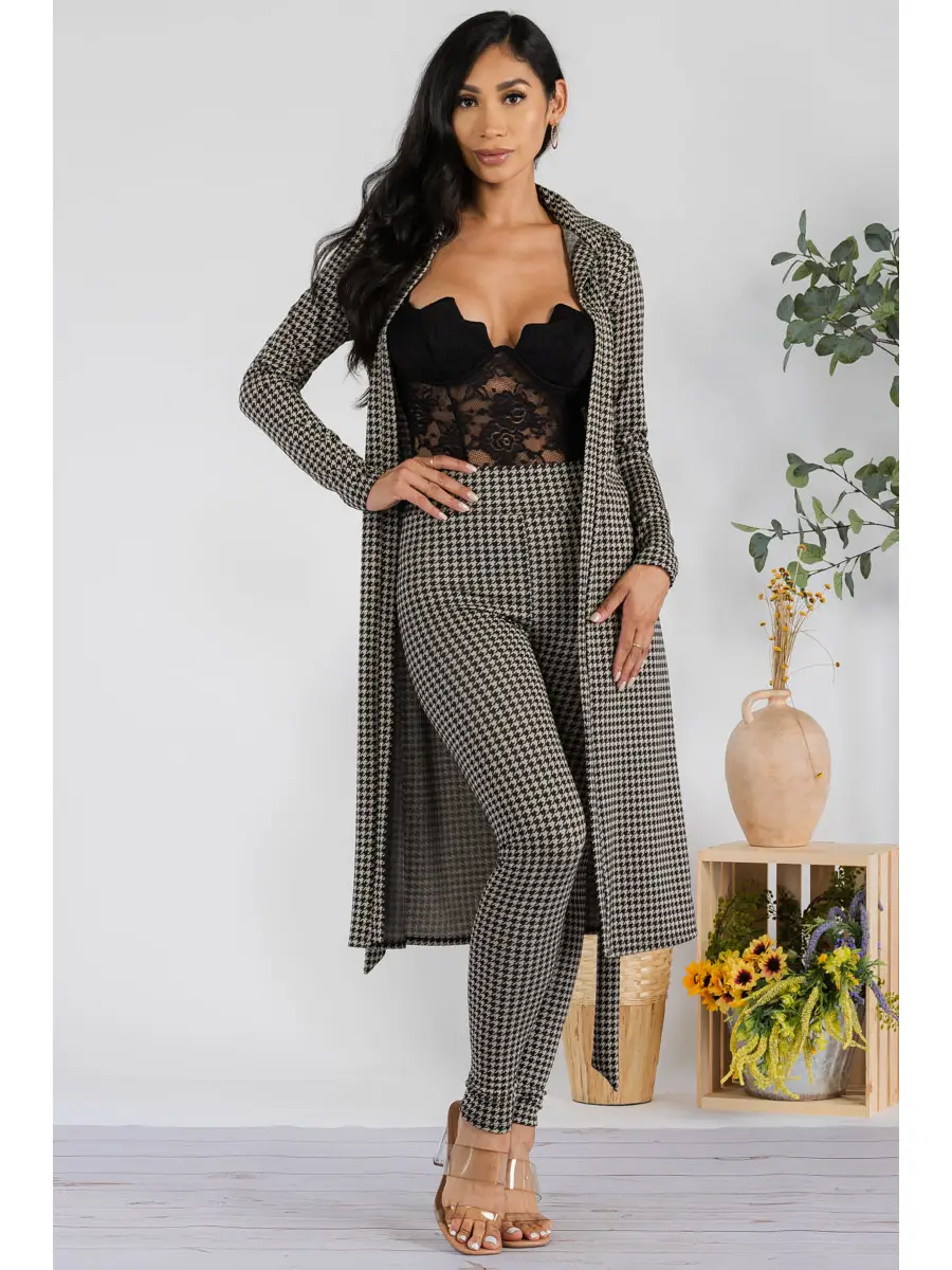 Black and White Houndstooth Set