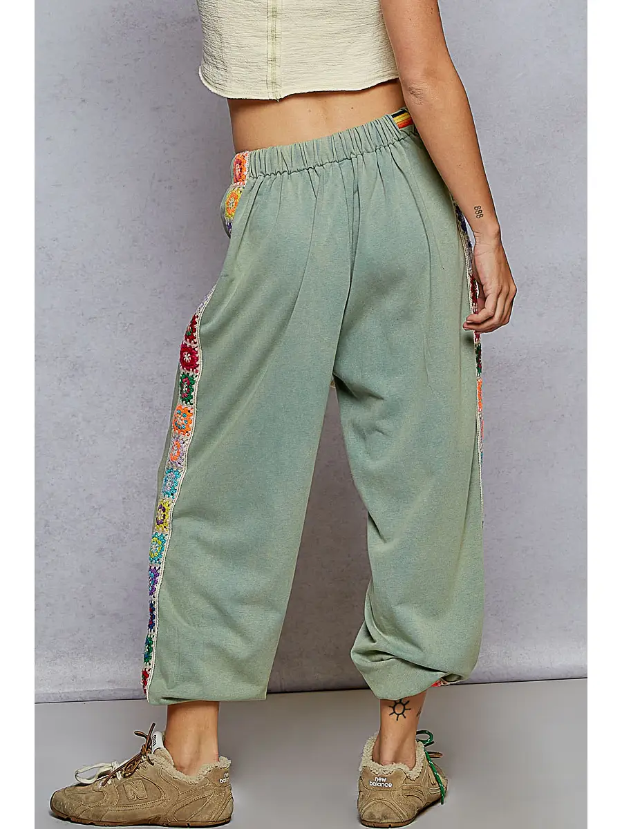 POL Sage Crochet Trim Joggers