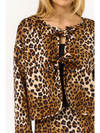 Quilted Leopard Cardigan