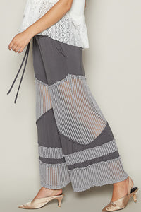 Grey pol mesh pants