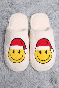 Smiley Santa Hat Slippers