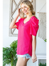 Fuchsia Gauze Top