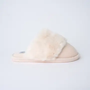 Faceplant Ivory Furry Slippers