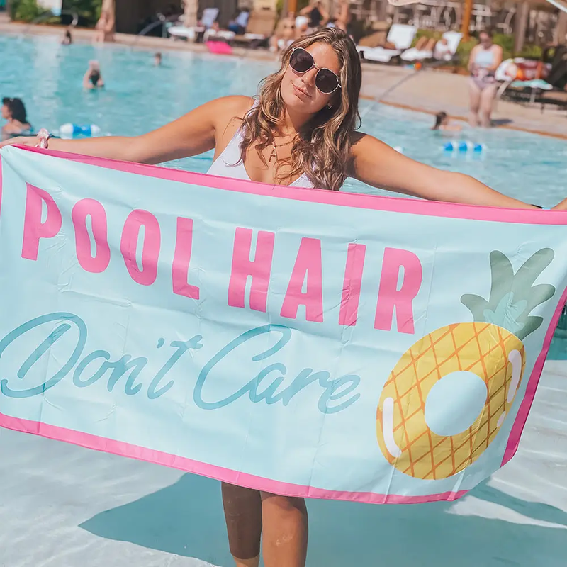 Pool Hair Don't Care Quick Dry Beach Towel