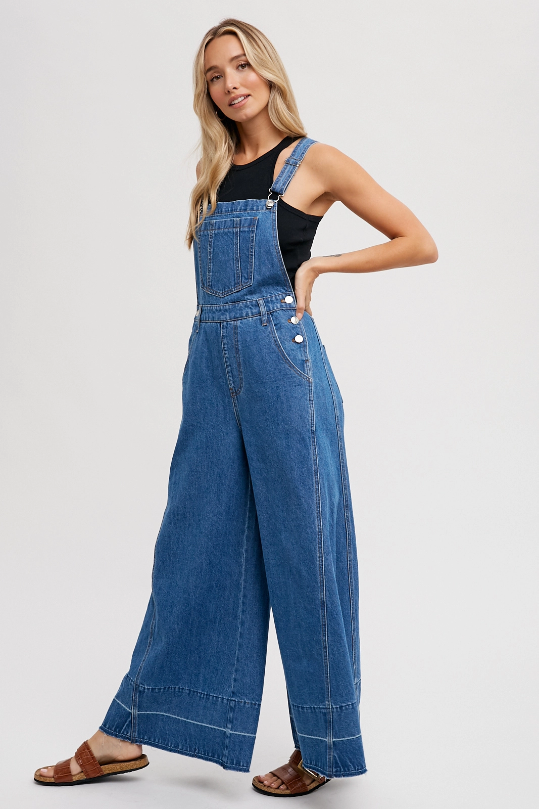 Wide Leg Overalls