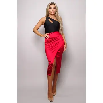 Black One Shoulder Bodysuit