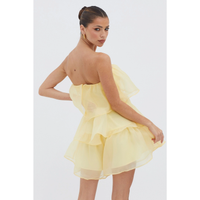 Yellow Ruffle Tiered Romper