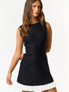 Black & White Pleated Dress