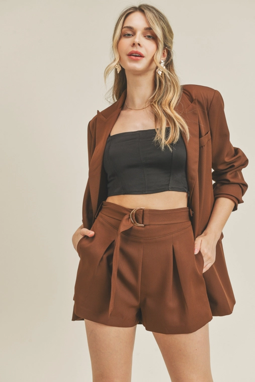 Piece Blazer Shorts Set – All There Boutique