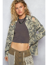 POL Distressed Camo Jacket