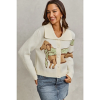 Dachshund with scarf cardigan