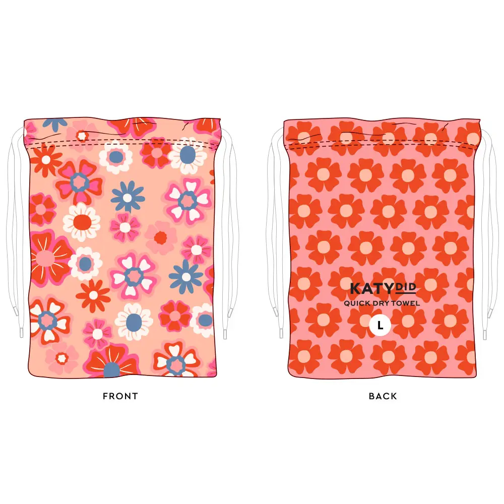 Flower Power Quick Dry Beach Towel