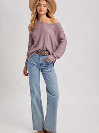 Rose Reverse Seam Sweater