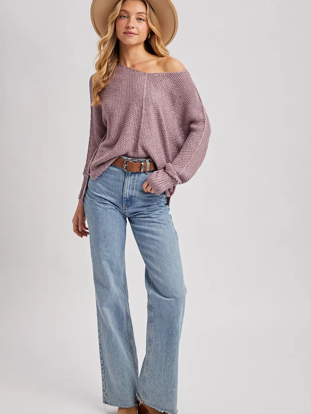 Rose Reverse Seam Sweater