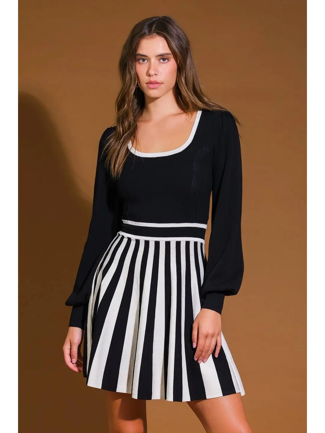 Black and White Sweater Dress – All There Boutique