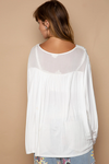 White Lace Flower Long Sleeve