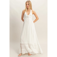 White Halter Maxi