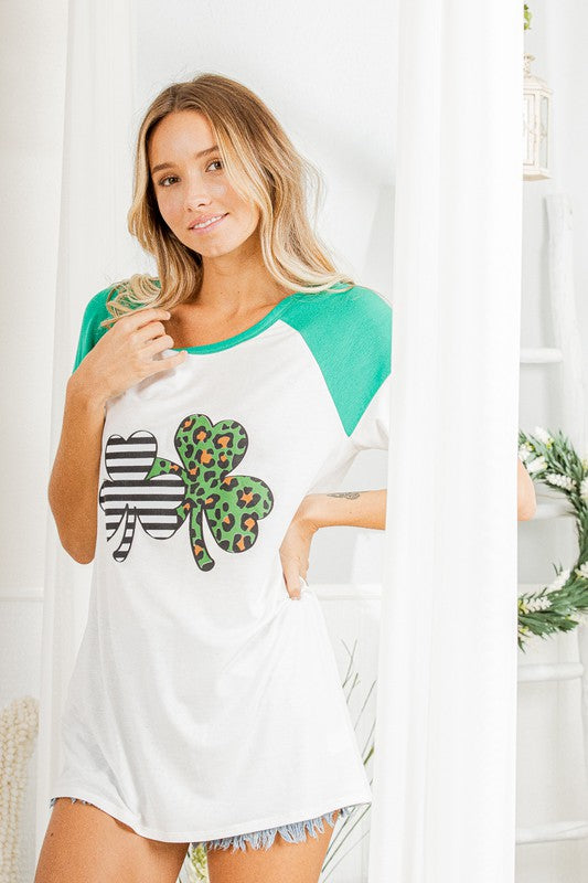 Animal Print Clover Tee