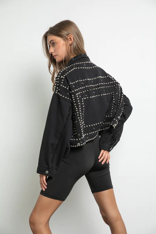 Black studded jacket