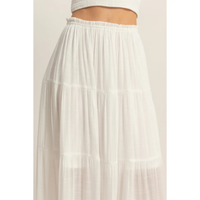 White Strapless Skirt Set