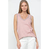 Blush Tank with Blue & Clear Bling