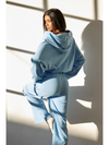 Blue Long Sleeve Jumpsuit