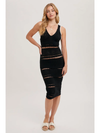 Black Open Knit Dress