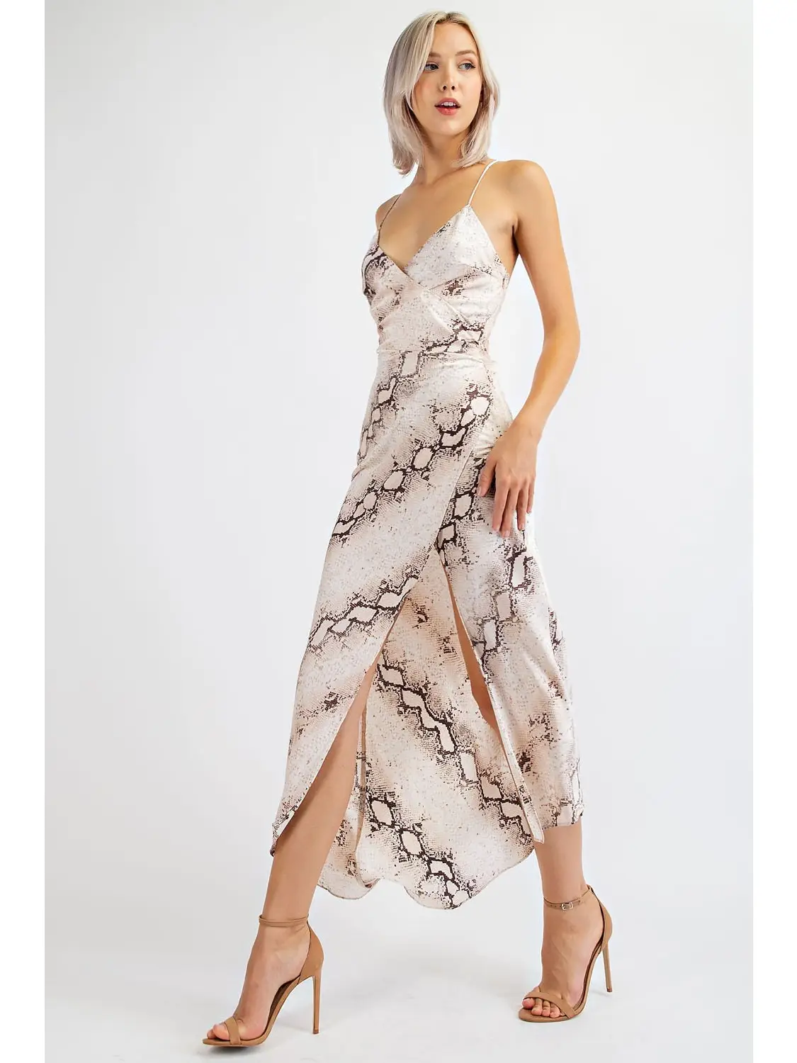 Snakeskin slip dress discount