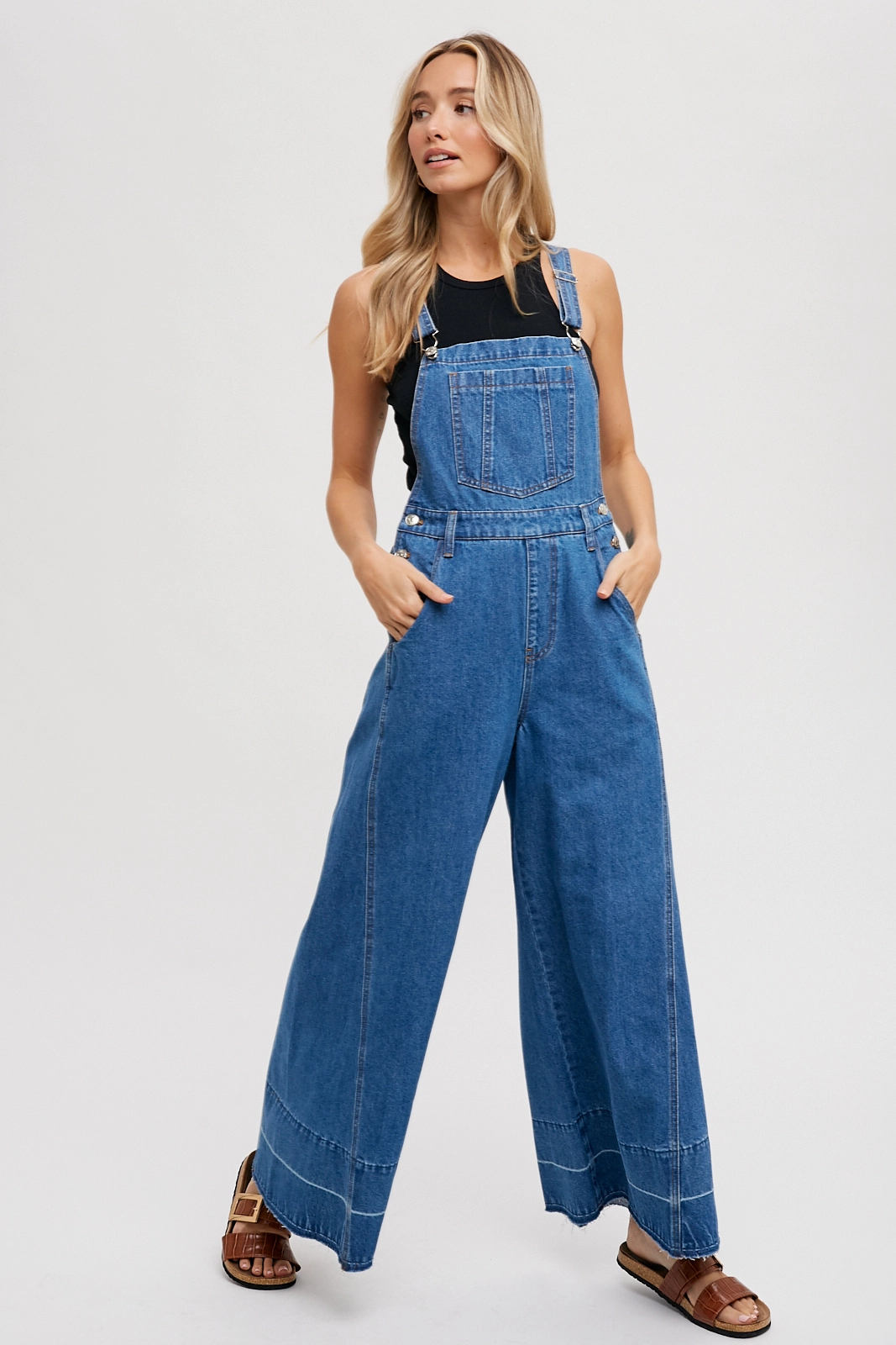 Wide Leg Overalls