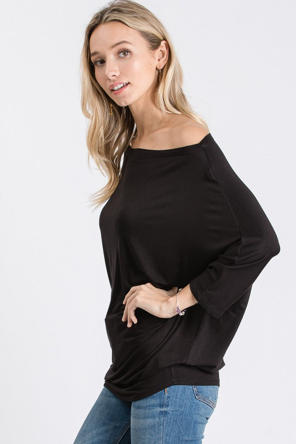 Black Off the Shoulder Top