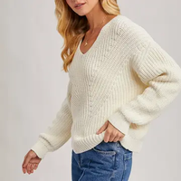 Ivory V Neck Sweater