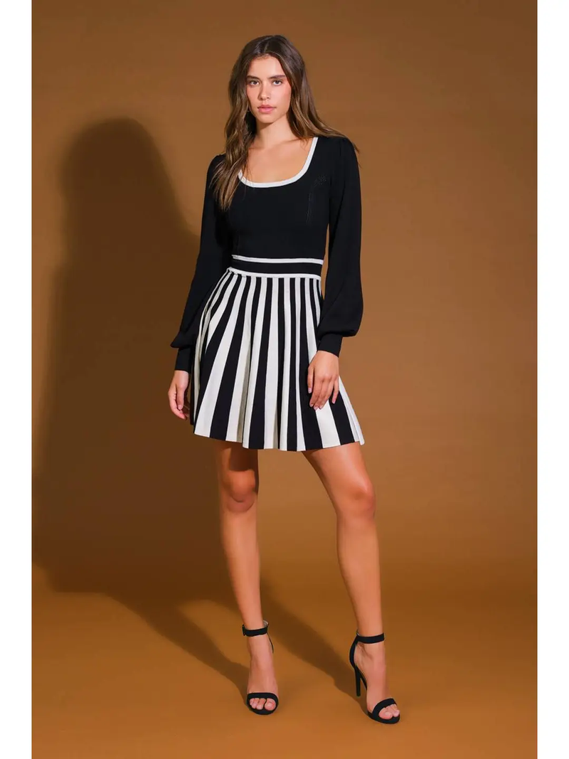 Black and White Sweater Dress – All There Boutique