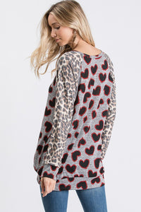 Leopard & Heart Long Sleeve