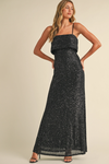 Black Sequin Maxi Dress