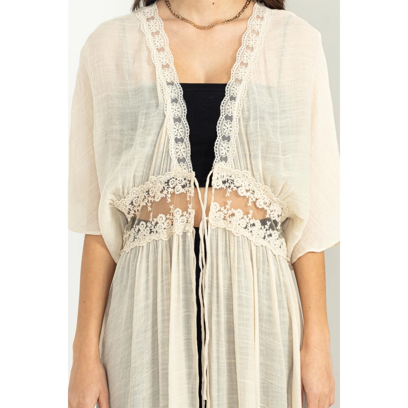 Lace Middle Duster