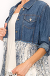 Denim and Lace Long Jacket