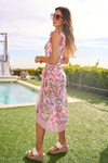 Pink Floral One Piece with Skirt