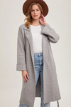 Grey Knit Trench Coat