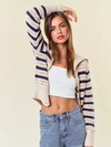 Zip Up Open Knit Sweater Jacket